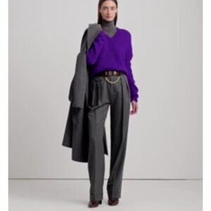 womans size 14W wide leg high rise wool dress pant by Lauren Ralph Lauren